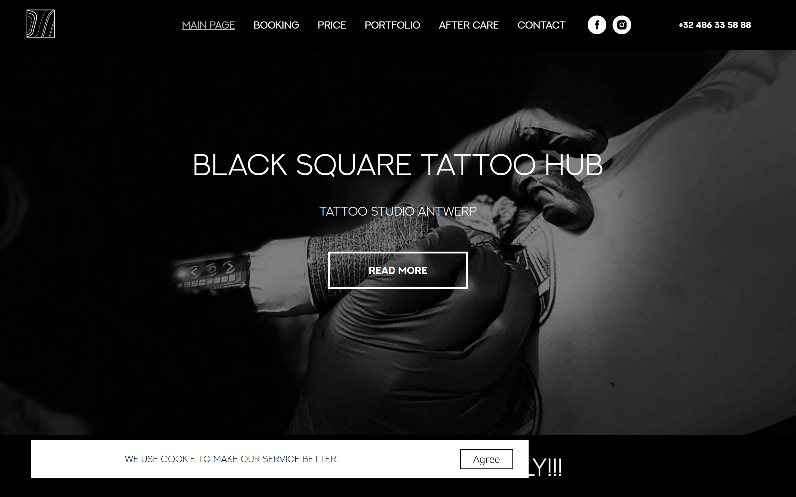 Black square tattoo hub - Akita